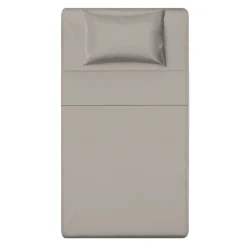 Completo letto 1 piazza e mezza cotone grigio New Cotton