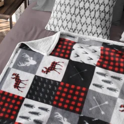 Coperta matrimoniale 190x200 cm Cottage quadri