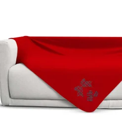 Coperta plaid 130x160 cm in pile cuori