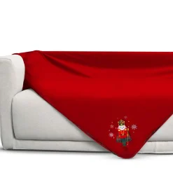 Coperta 130x160 cm con ricamo Schiaccianoci in pile