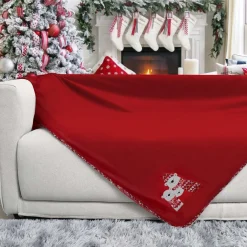 Coperta 130x160 cm con ricamo Schiaccianoci in pile