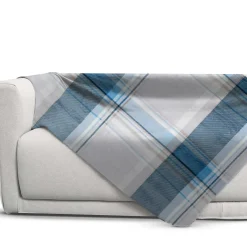 Coperta 125x155 cm Design scozzese blu