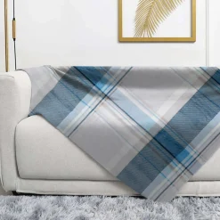 Coperta 125x155 cm Design scozzese blu