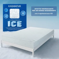 Coprimaterasso 1 piazza e mezza effetto rinfrescante Ice