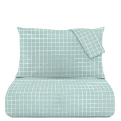 Copripiumino matrimoniale quadretti petrolio