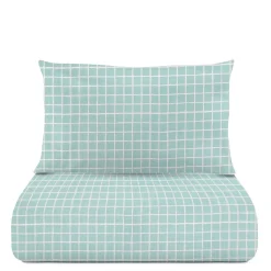 Copripiumino singolo quadretti petrolio