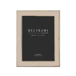 Cornice cipria e oro foto 15x20 cm Beltrami con argento Miro Silver