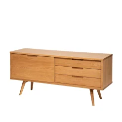 Credenza 3 cassetti in legno 160x72x44 cm Digha