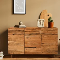 Credenza 6 cassetti 135x87x40 cm Maui