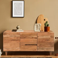 Credenza 3 cassetti 135x59x40 cm Maui