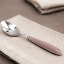 Cucchiaino caffè in acciaio inox manico nocciola Eme