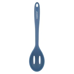 Cucchiaio forato blu in silicone, da 6x28 cm