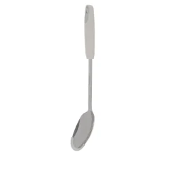 Cucchiaione acciaio inox bianco con bordo silicone