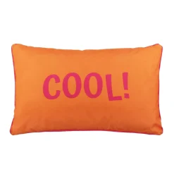 Cuscino da esterno 30x50 cm arancione scritta double face