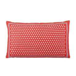Cuscino divano 30x50 cm pois rosso
