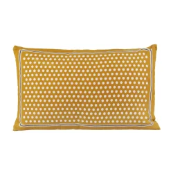 Cuscino divano 30x50 cm pois giallo