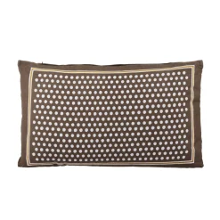 Cuscino divano 30x50 cm pois marrone
