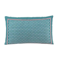 Cuscino divano 30x50 cm pois blu