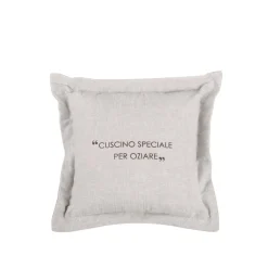Cuscino divano 30x30 cm scritta tortora