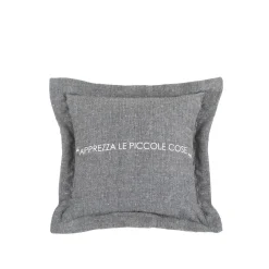 Cuscino divano 30x30 cm scritta antracite