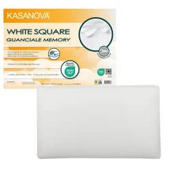 Cuscino guanciale in memory White Square