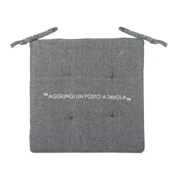 Cuscino sedia 40x40 cm antracite con scritta