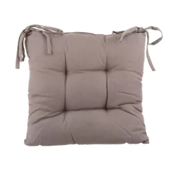 Cuscino sedia 38x38 cm cotone tortora Slub