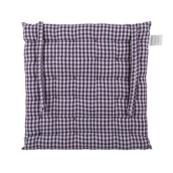 Cuscino sedia 40x40 cm in cotone quadretti viola