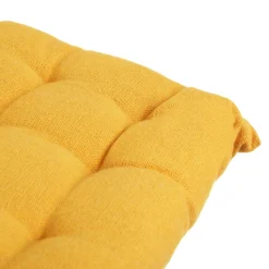 Cuscino sedia 40x40 cm in cotone trapuntato giallo