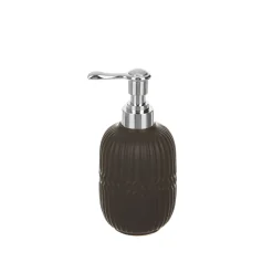 Dispenser sapone nero righe stoneware 390 ml