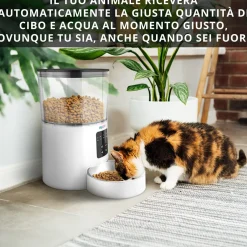 Distributore automatico cibo cani e gatti tondo Easy Pet