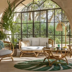 Divano 2 posti in rattan Farah