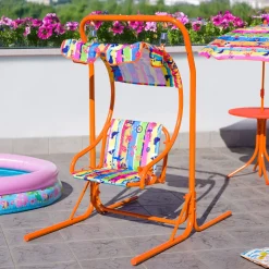 Dondolo bambini arancione decori mare