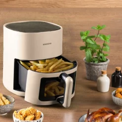 Friggitrice ad aria digitale 4,5 L 1400 W crema