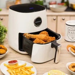 Friggitrice ad aria digitale 4 L, 1.250 W bianca