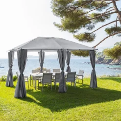 Gazebo da giardino 300x400x400 cm Santorini grigio grafite