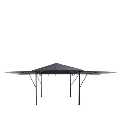 Gazebo da giardino 300x300x400 cm Omelya grigio ardesia