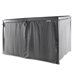 Gazebo da giardino 300x300x400 cm Avila grigio grafite