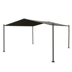 Gazebo per auto 400x400x257 cm Carport grigio