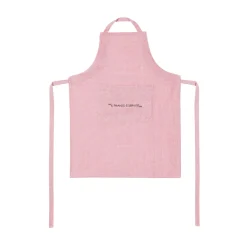Grembiule con tasca malva con scritta