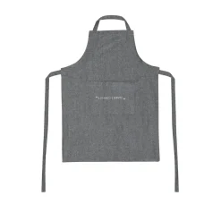 Grembiule cucina con tasca antracite con scritta