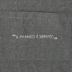 Grembiule cucina con tasca antracite con scritta