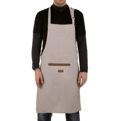 Grembiule cucina 85x60 cm beige in cotone