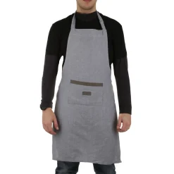 Grembiule cucina 85x60 cm grigio in cotone