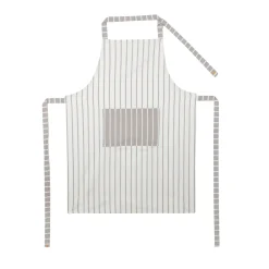 Grembiule da cucina cotone tinto filo righe scure