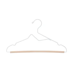 Gruccia con porta pantaloni in legno e metallo