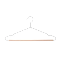 Gruccia con porta pantaloni in legno e metallo