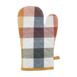 Guanto da forno a quadretti in cotone
