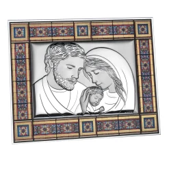 Icona Sacra cattedrale rosso 22x25 cm Beltrami con argento Miro Silver