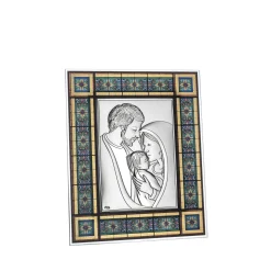 Icona Sacra cattedrale verde 13x16 cm Beltrami con argento Miro Silver